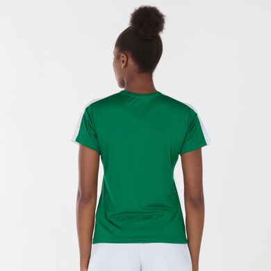 Camiseta manga corta mujer Academy III verde blanco