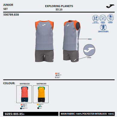 Set junior Kids Camp blu grigio