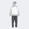Ch&aacute;ndal junior Joma Kids blanco gris