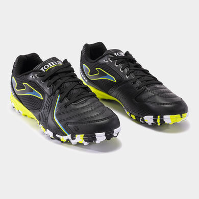 Scarpe calcio Dribling 23 turf nero giallo fluorescente