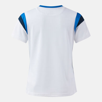 Tricou cu m&acirc;necă scurtă damă Terra alb albastru regal