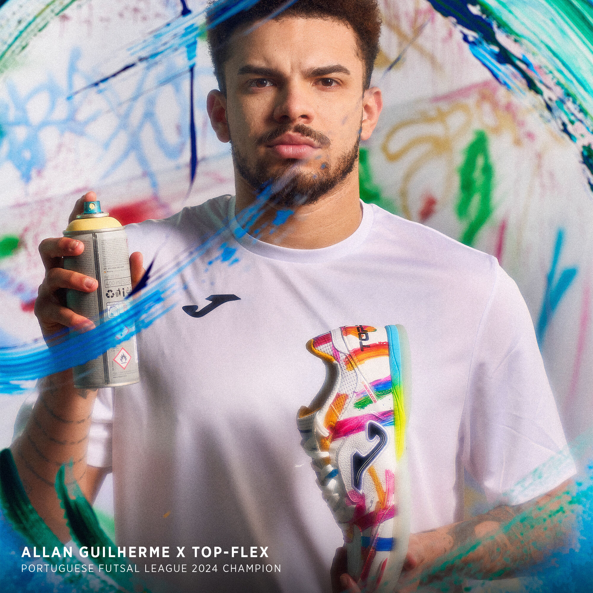 Futsal shoes Top flex 26 Graffiti indoor white | JOMA®