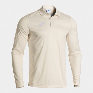 Polo manga larga hombre Cricket blanco