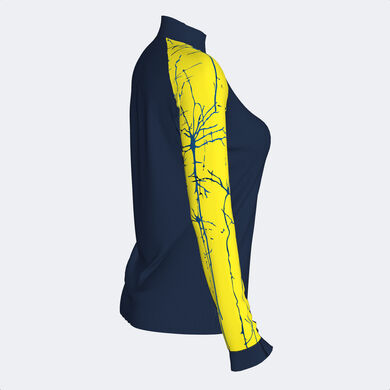 Felpe donna Elite IX blu navy giallo fluorescente