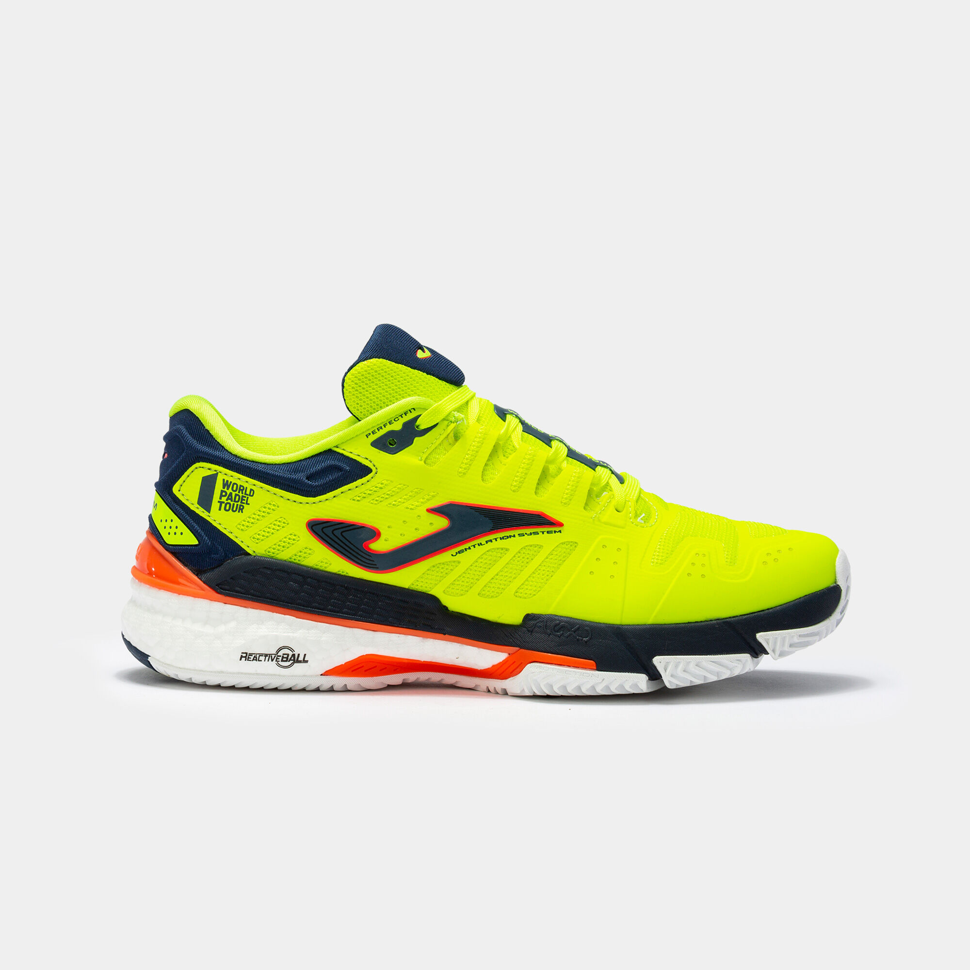 SHOES SLAM 22 CLAY MAN FLUORESCENT YELLOW NAVY BLUE