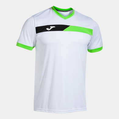 Shirt short sleeve man Court white fluorescent green