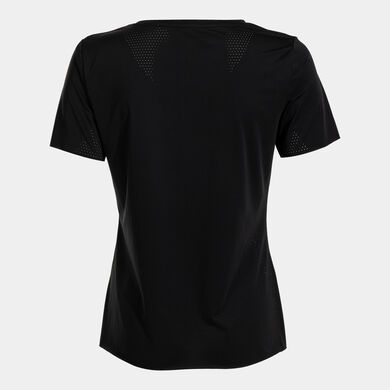 Camiseta manga corta mujer Indoor gym negro