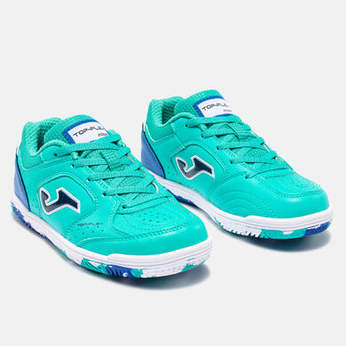Zapatillas f&uacute;tbol sala Top Flex Jr 26 indoor junior turquesa