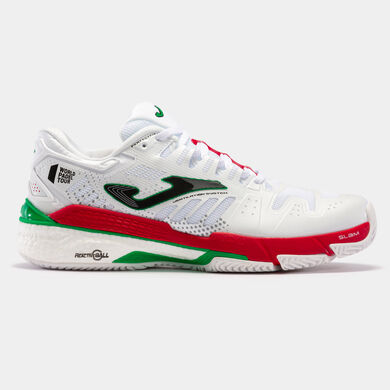 Zapatillas Slam 22 clay hombre blanco rojo