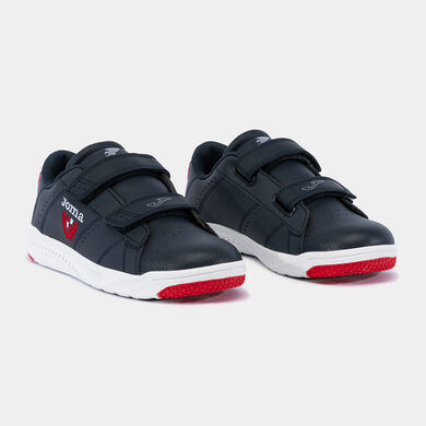 Pantofi sport casual W.Play Jr 23 junior bleumarin roșu