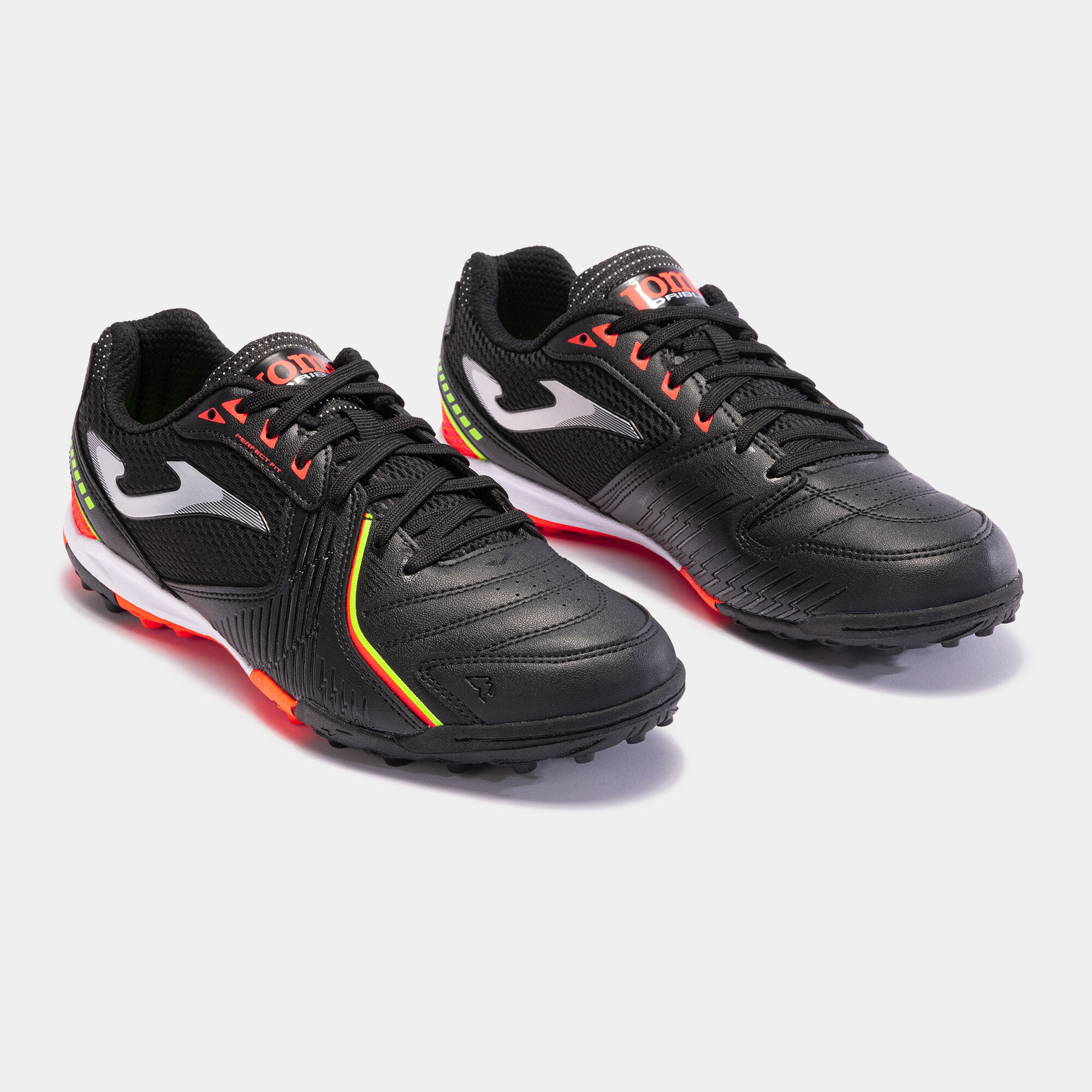 Chaussures football Dribling 23 moquette - turf noir rouge