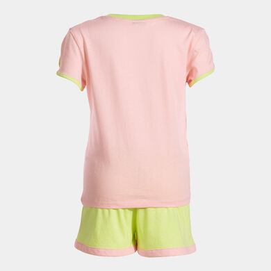 Ensemble fille Kids Camp rose vert citron