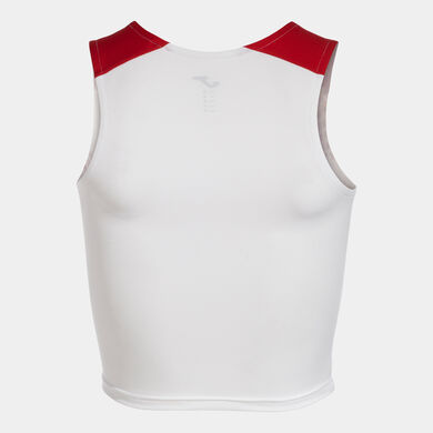 Top mujer Elite X blanco rojo