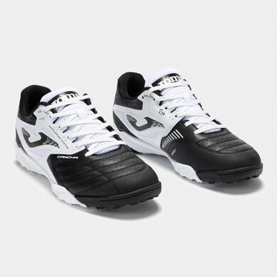 Botas fútbol Cancha 25 moqueta - turf negro blanco