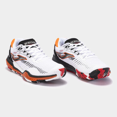 Chaussures Point Men 23 terrain dur homme blanc noir orange