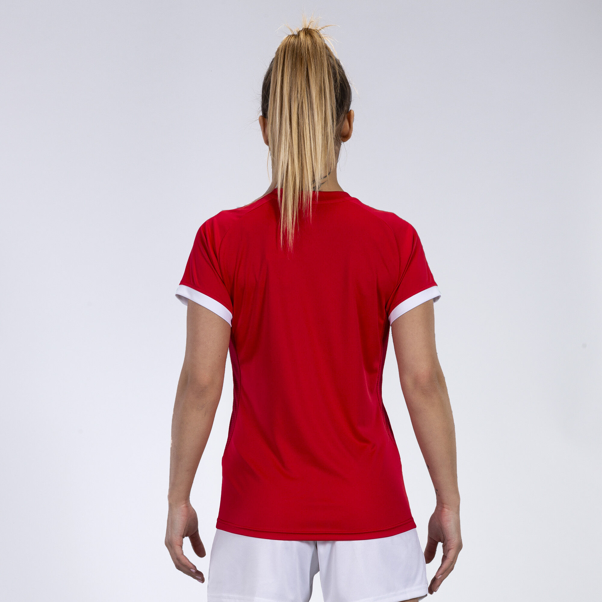 Shirt short sleeve woman Supernova red white JOMA