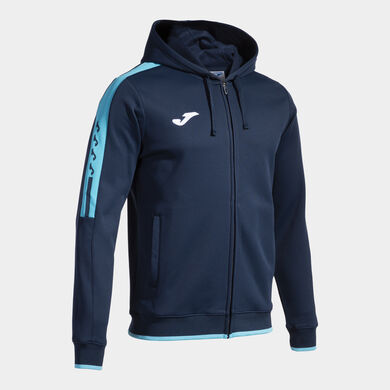 Jacke mit kapuze mann Olimpiada marineblau neon-türkis