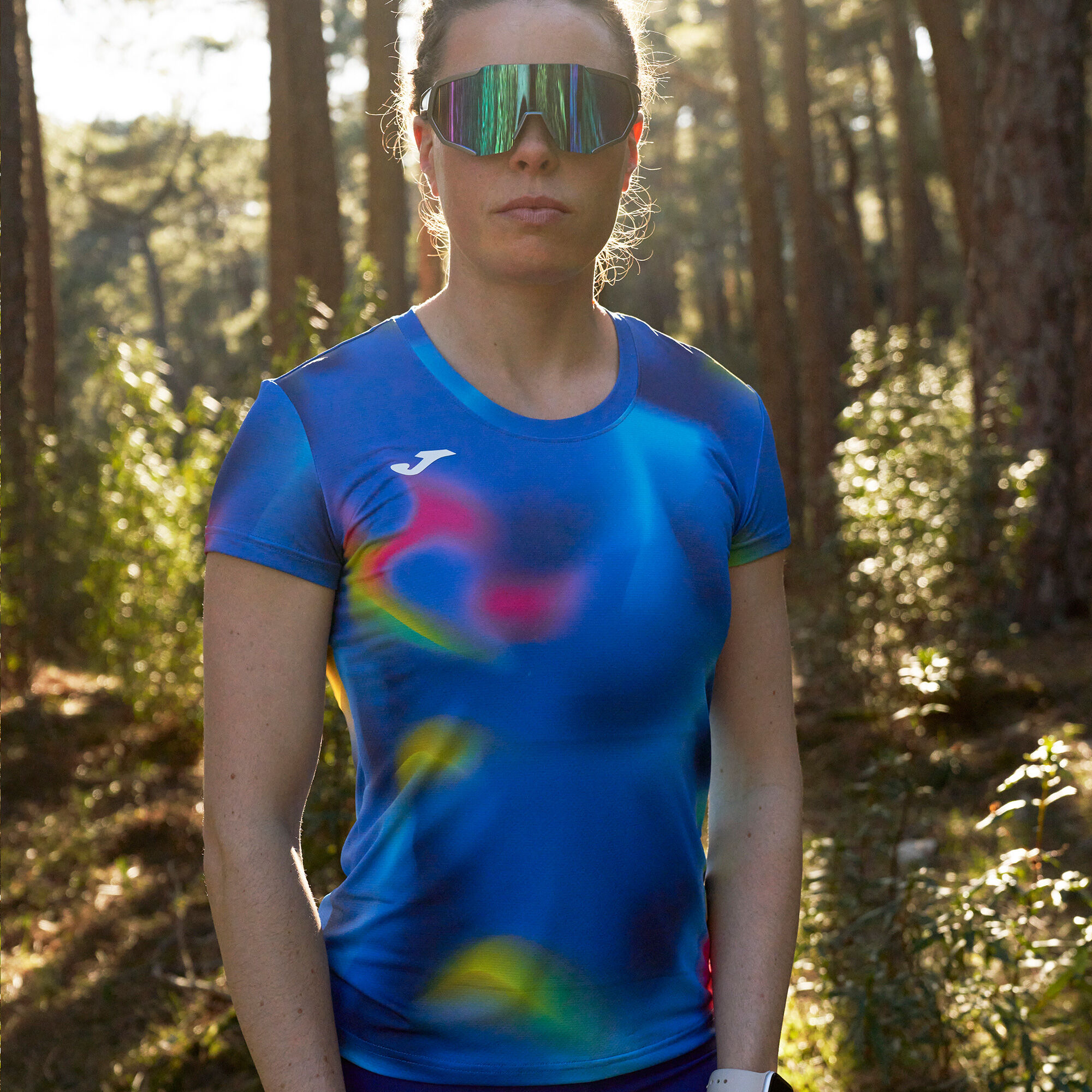 Koszulka z krótkim rękawem kobiety R-Trail Nature niebieski