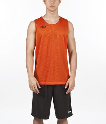 T-shirt de alça unissexo Aro laranja preto