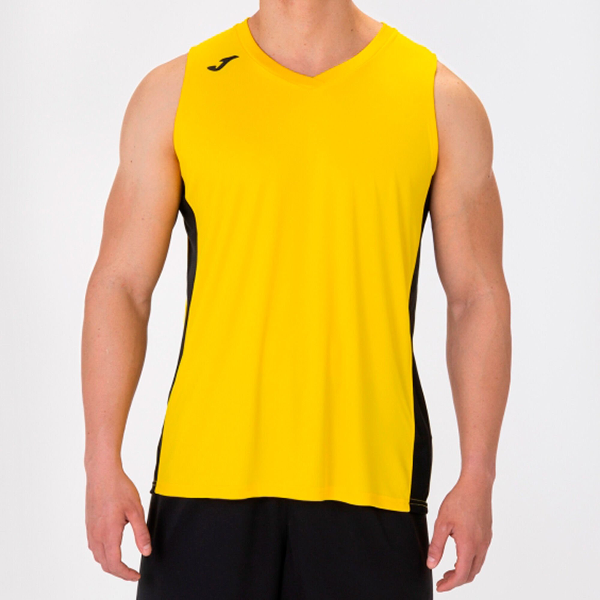 T-shirt de alça homem Cancha III amarelo preto