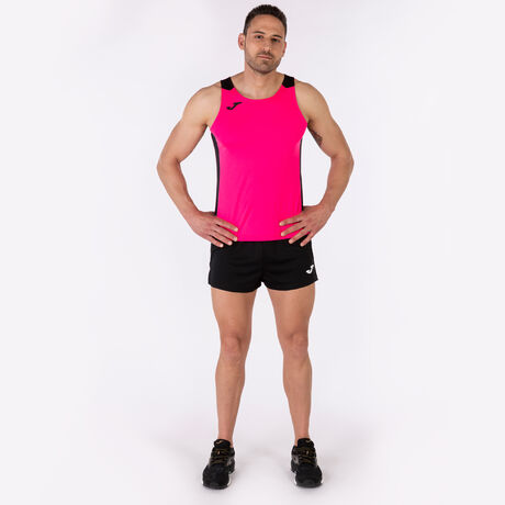 Eliminar Gladys A la meditación Camiseta tirantes hombre Record II rosa flúor negro | JOMA®