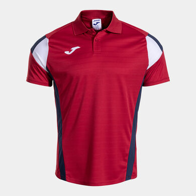 Polo shirt short-sleeve man Montreal red dark navy