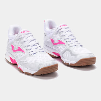 Pantofi sport handbal Breston 24 unisex alb fucsia