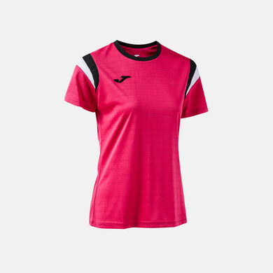 Camiseta manga corta mujer Terra fucsia negro