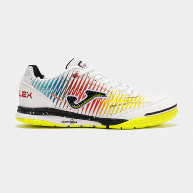 Chaussures futsal Top Flex Rebound 25 indoor blanc jaune rouge