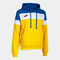 Felpa con cappuccio donna Crew IV giallo blu reale