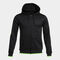 Hooded jacket man Olimpiada black fluorescent green