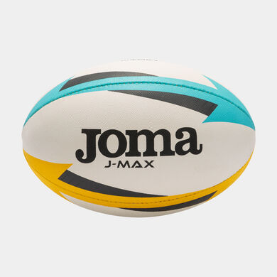 Balón rugby J-Max blanco amarillo