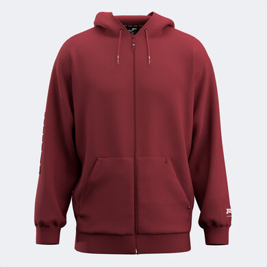 Hooded jacket man Urban Street dark red