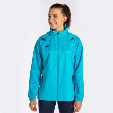 Imperméable femme Montreal turquoise fluo