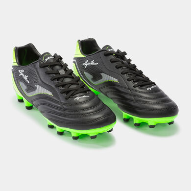 Scarpe calcio Aguila 22 terreno solido FG nero verde fluorescente
