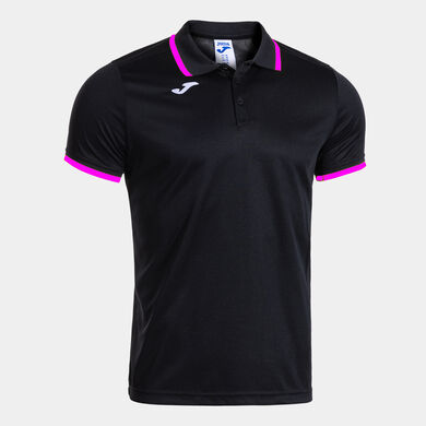 Polo manga corta hombre Combi Premium negro rosa fl&uacute;or