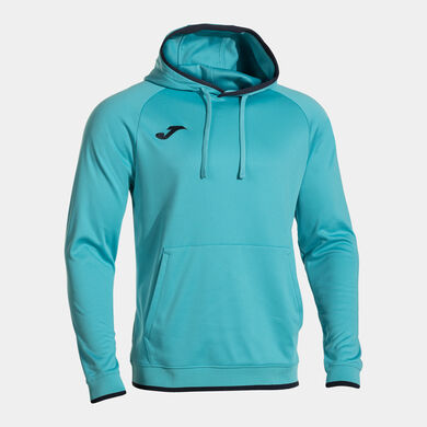 Sweat &agrave; capuche homme Combi Premium turquoise fluo dark navy
