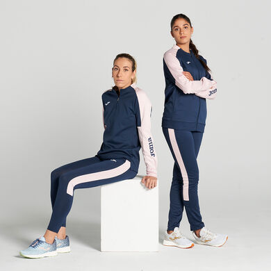 Tracksuit woman Eco Championship navy blue pink