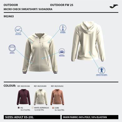 Chaqueta con capucha mujer Explorer burdeos