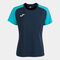 Camiseta manga corta mujer Academy IV marino turquesa fl&uacute;or