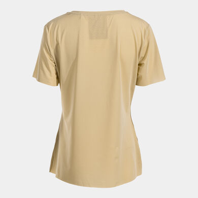 Camiseta manga corta mujer Indoor gym beige
