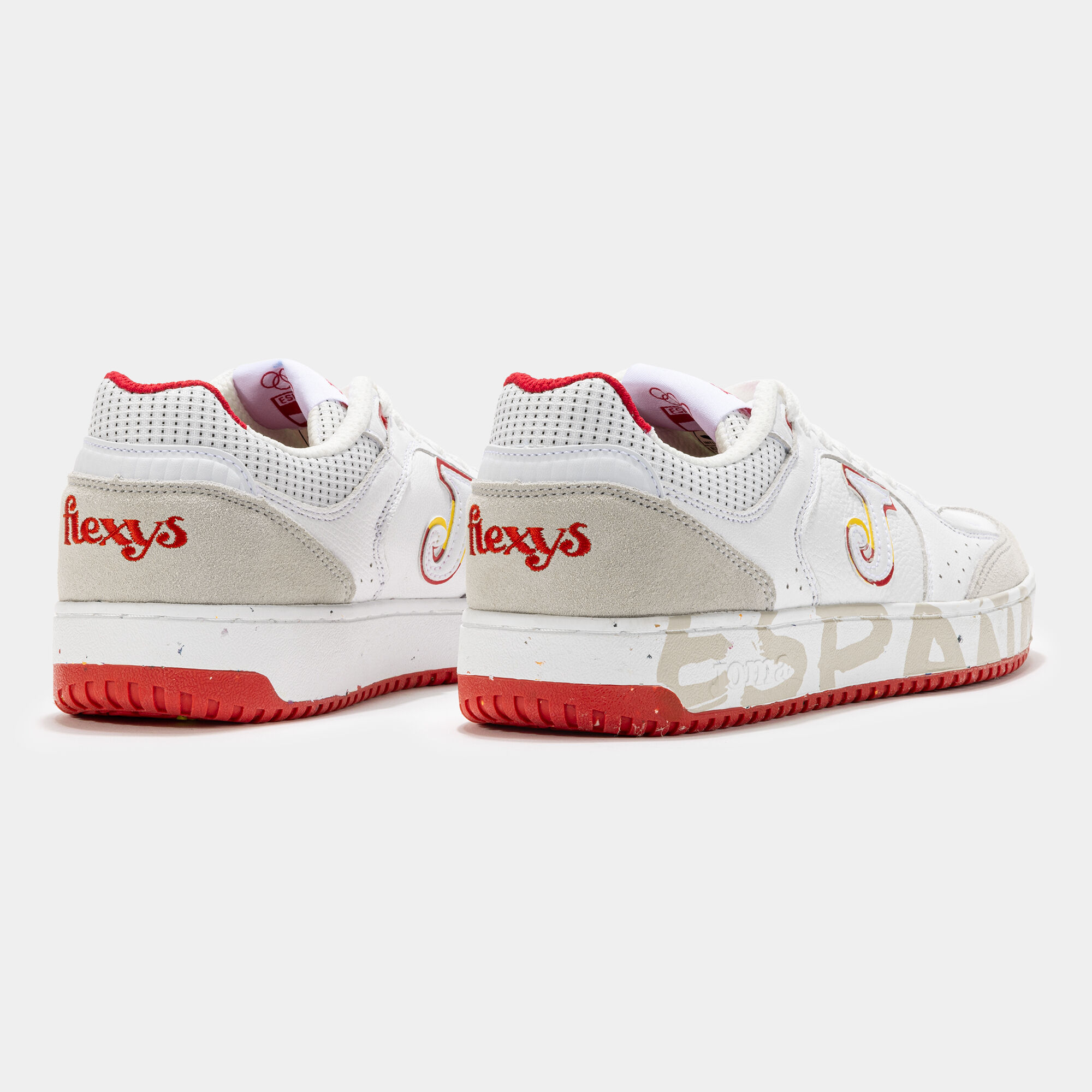 Casual shoes Flexys 24 Spanish Olympic Committee unisex white red JOMA