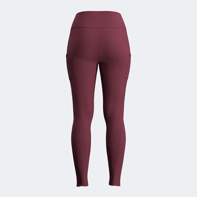 Long tights woman Explorer burgundy