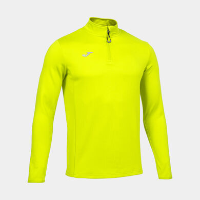 Sudadera hombre Running Night amarillo fl&uacute;or