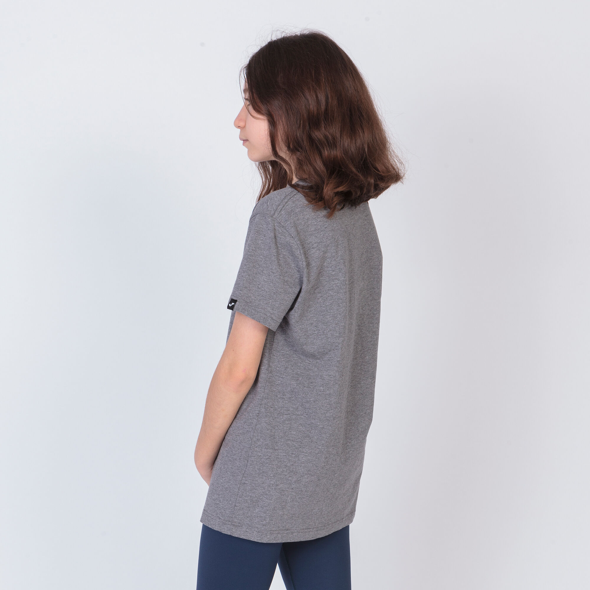 T-shirt manga curta mulher Desert cizento melange