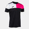 Shirt short sleeve man Crew V black pink