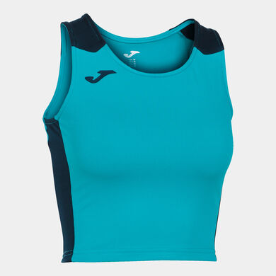 Top donna Record II turchese fluorescente blu navy