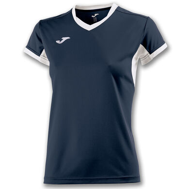 TRICOU CU MÂNECĂ SCURTĂ DAMĂ CHAMPIONSHIP IV BLEUMARIN ALB