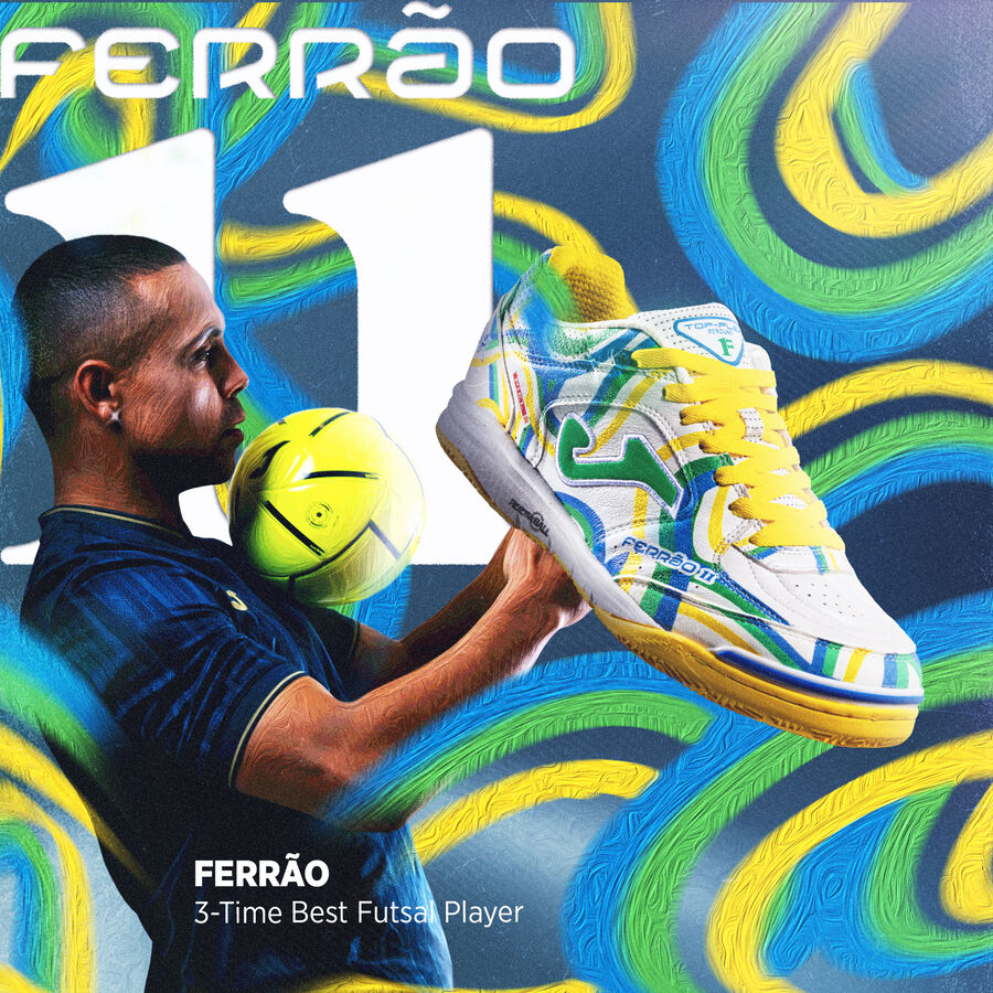Futsal shoes Top Flex Rebound 24 Ferrão indoor white green | JOMA®