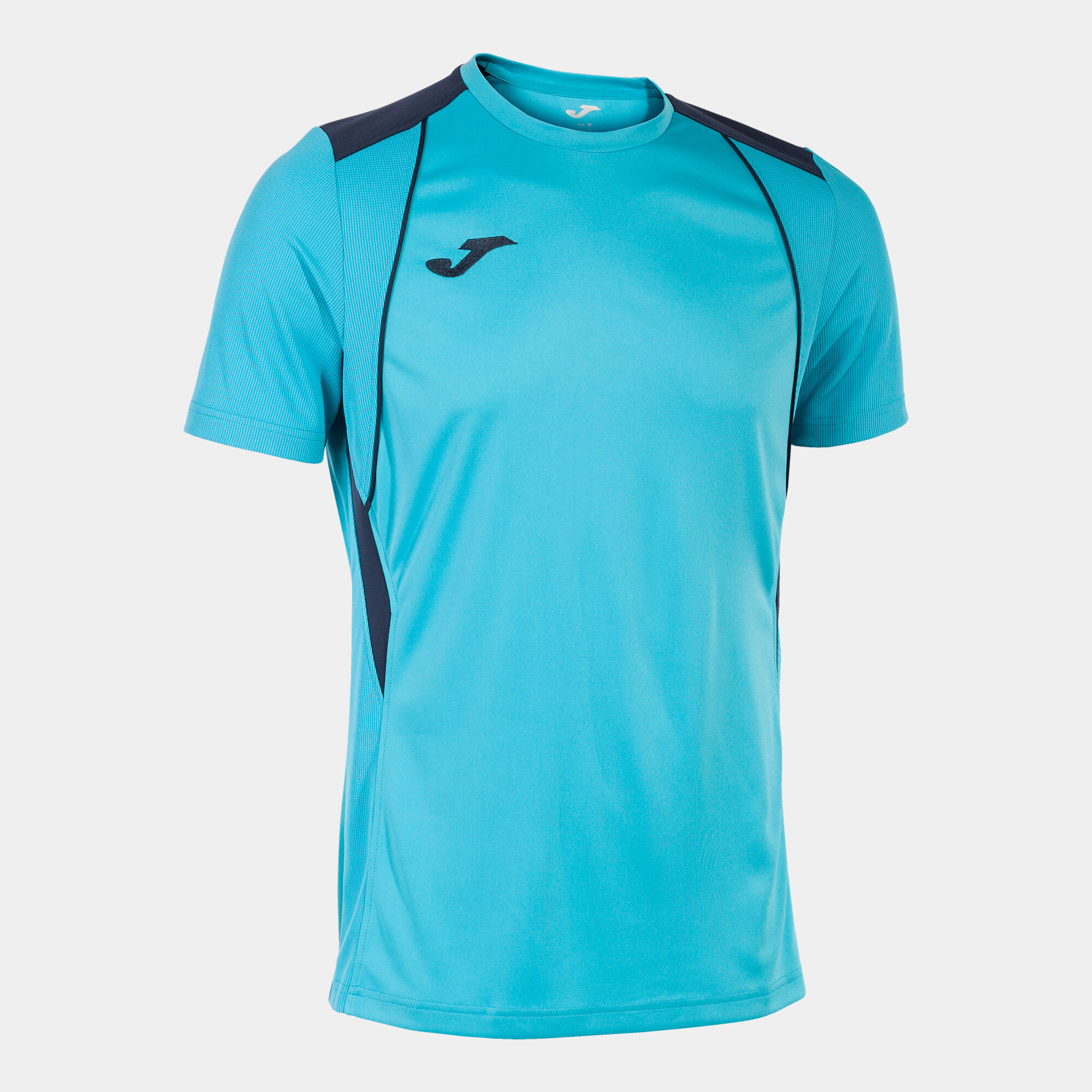 Maillot manches courtes homme Championship VII turquoise fluo bleu marine